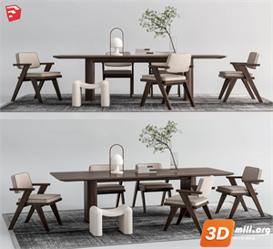 Dining Table Set Skp Files